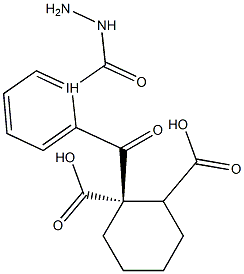 2-{[2-(2-iodobenzoyl)hydrazino]carbonyl}cyclohexanecarboxylic acid Struktur