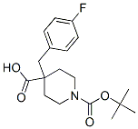 1-Boc-4-(4-fluorobenzyl) Piperidine-4-Carboxylic Acid Struktur