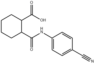 2-[(4-cyanoanilino)carbonyl]cyclohexanecarboxylic acid Struktur