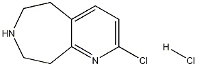 2-CHLORO-6,7,8,9-TETRAHYDRO-5H-PYRIDO[2,3-D]AZEPINE, , HYDROCHLORIDE Struktur