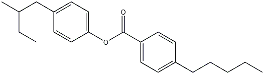 Benzoic acid, 4-pentyl-, 4-(2-methylbutyl)phenyl ester Struktur