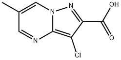 3-chloro-6-methylpyrazolo[1,5-a]pyrimidine-2-carboxylic acid Struktur