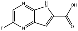 2-fluoro-5H-pyrrolo[3,2-b]pyrazine-6-carboxylic acid Struktur