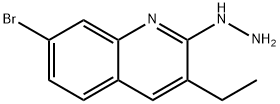 7-Bromo-3-ethyl-2-hydrazinoquinoline hydrochloride Struktur