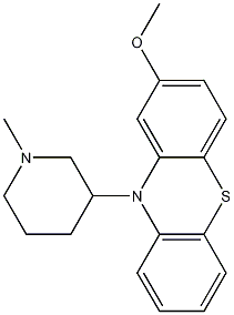 Phenothiazine, 2-methoxy-10-(1-methyl-3-piperidyl)- Struktur