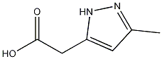 2-(3-methyl-1H-pyrazol-5-yl)acetic acid Struktur