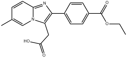 2-[4-(Ethoxycarbonyl)phenyl]-6-methyl-imidazo[1,2-a]pyridine-3-acetic Acid Struktur