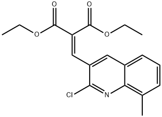 2-CHLORO-8-METHYL-3-(2,2-DIETHOXYCARBONYL)VINYLQUINOLINE Struktur