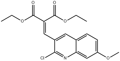 2-CHLORO-7-METHOXY-3-(2,2-DIETHOXYCARBONYL)VINYLQUINOLINE Struktur