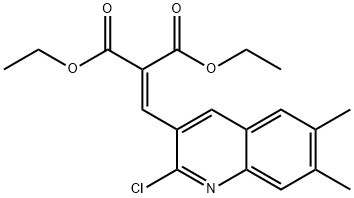 2-CHLORO-6,7-DIMETHYL-3-(2,2-DIETHOXYCARBONYL)VINYLQUINOLINE Struktur