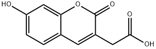 2-(7-Hydroxy-2-oxo-2H-chromen-3-yl)acetic acid Struktur