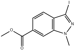 Methyl 3-iodo-1-methylindazole-6-carboxylate Struktur