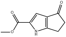 methyl 4-oxo-1,4,5,6-tetrahydrocyclopenta[b]pyrrole-2-carboxylate Struktur