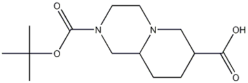 Octahydro-pyrido[1,2-a]pyrazine-2,7-dicarboxylic acid 2-tert-butyl ester Struktur