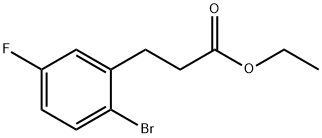 2-Bromo-5-fluoro-benzenepropanoic acidethylester Struktur