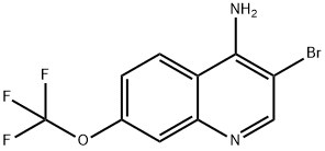 4-Amino-3-bromo-7-trifluoromethoxyquinoline Struktur