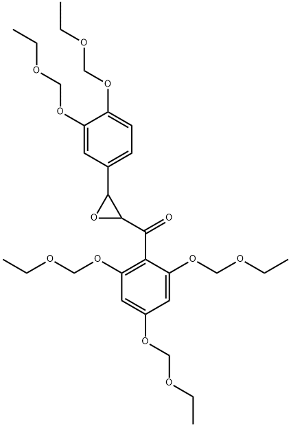 [3-[3,4-Bis(ethoxymethoxy)phenyl]oxiranyl][2,4,6-tris(ethoxymethoxy)phenyl]methanone Structure