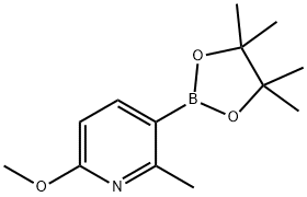 6-Methoxy-2-methyl-3-(4,4,5,5-tetramethyl-[1,3,2]
dioxaborolan-2-yl)-pyridine Struktur