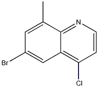 6-Bromo-4-chloro-8-methylquinoline Struktur