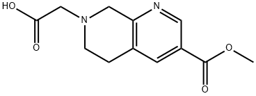 7-tert-butyl 3-methyl 5,6-dihydro-1,7-naphthyridine-3,7(8H)-dicarboxylate Struktur