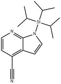 1-[Tris(1-methylethyl)silyl]-1H-pyrrolo[2,3-b]pyridine-4-carbonitrile Struktur