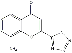 8-Amino-4-oxo-2-tetrazol-5-yl-4H-1-benzopyran Struktur