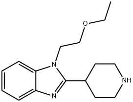 1-(2-乙氧基-乙基)-2-哌啶-4-基-1H-苯并咪唑 結(jié)構(gòu)式