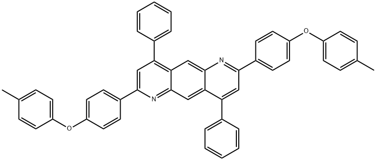 2,7-Bis[4-(4-methylphenoxy)phenyl]-4,9-diphenypyrido[2,3-g]quinoline Struktur