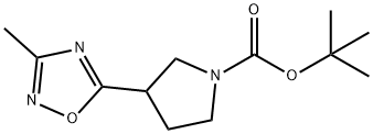 3-(3-Methyl-1,2,4-oxadiazol-5-yl)-1-pyrrolidinecarboxylic acid1,1-dimethylethylester Struktur