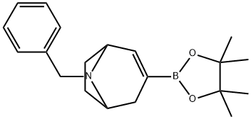 8-(Phenylmethyl)-3-(4,4,5,5-tetramethyl-1,3,2-dioxaborolan-2-yl)-8-azabicyclo[3.2.1]oct-2-ene Struktur