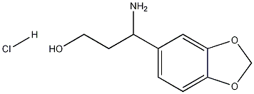 3-Amino-3-benzo[1,3]dioxol-5-yl-propan-1-ol hydrochloride Struktur