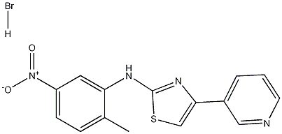 N-(2-Methyl-5-nitrophenyl)-4-(3-pyridinyl)-2-thiazolamine hydrobromide Struktur