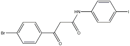 3-(4-bromophenyl)-N-(4-iodophenyl)-3-oxopropanamide Struktur