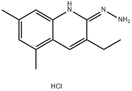 5,7-Dimethyl-3-ethyl-2-hydrazinoquinoline hydrochloride Struktur