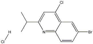 6-Bromo-4-chloro-2-isopropylquinoline hydrochloride Struktur