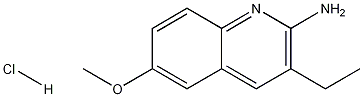 2-Amino-3-ethyl-6-methoxyquinoline hydrochloride Struktur