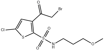 3-(2-Bromoacetyl)-5-chloro-N-(3-methoxypropyl)-2-thiophenesulfonamide Struktur