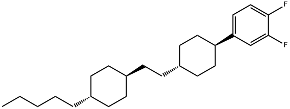 1,2-difluoro-4-(4-(2-(4-pentylcyclohexyl)ethyl)cyclohexyl)benzene Struktur