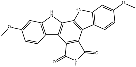 12,13-Dihydro-2,10-dimethoxy-5H-Indolo[2,3-a]pyrrolo[3,4-c]carbazole-5,7(6H)-dione Struktur