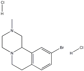 10-bromo-2-methyl-2,3,4,6,7,11b-hexahydro-1H-pyrazino[2,1-a]isoquinoline dihydrochloride Struktur