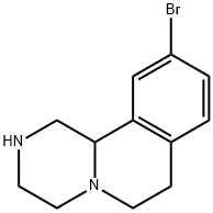 10-bromo-2,3,4,6,7,11b-hexahydro-1H-pyrazino[2,1-a]isoquinoline Struktur