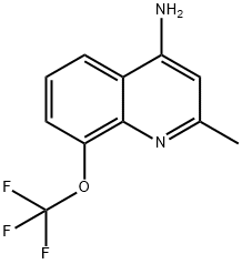 4-Amino-2-methyl-8-trifluoromethoxyquinoline Struktur