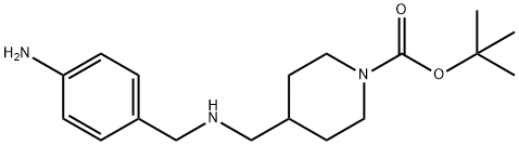 4-[(4-amino-benzylamino)-methyl]-piperidine-1-carboxylic acid  tert-butyl ester Struktur