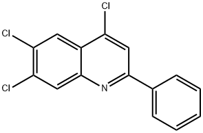 2-Phenyl-4,6,7-trichloroquinoline Struktur