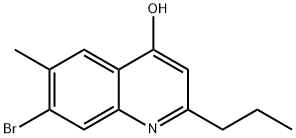 7-Bromo-4-hydroxy-6-methyl-2-propylquinoline Struktur