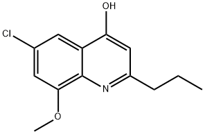 6-Chloro-4-hydroxy-8-methoxy-2-propylquinoline Struktur