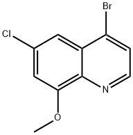 4-Bromo-6-chloro-8-methoxyquinoline Struktur