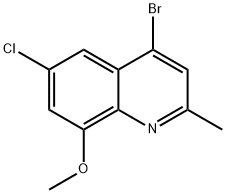 4-Bromo-6-chloro-8-methoxy-2-methylquinoline Struktur