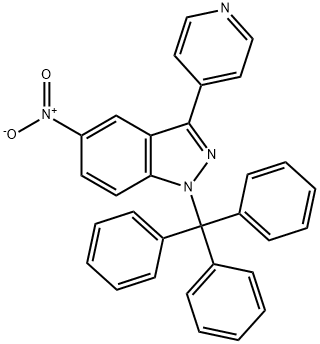 5-nitro-3-(pyridin-4-yl)-1-trityl-1H-indazole Struktur