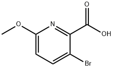 3-Bromo-6-methoxypyridine-2-carboxylic acid Struktur